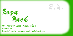 roza mack business card