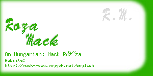 roza mack business card